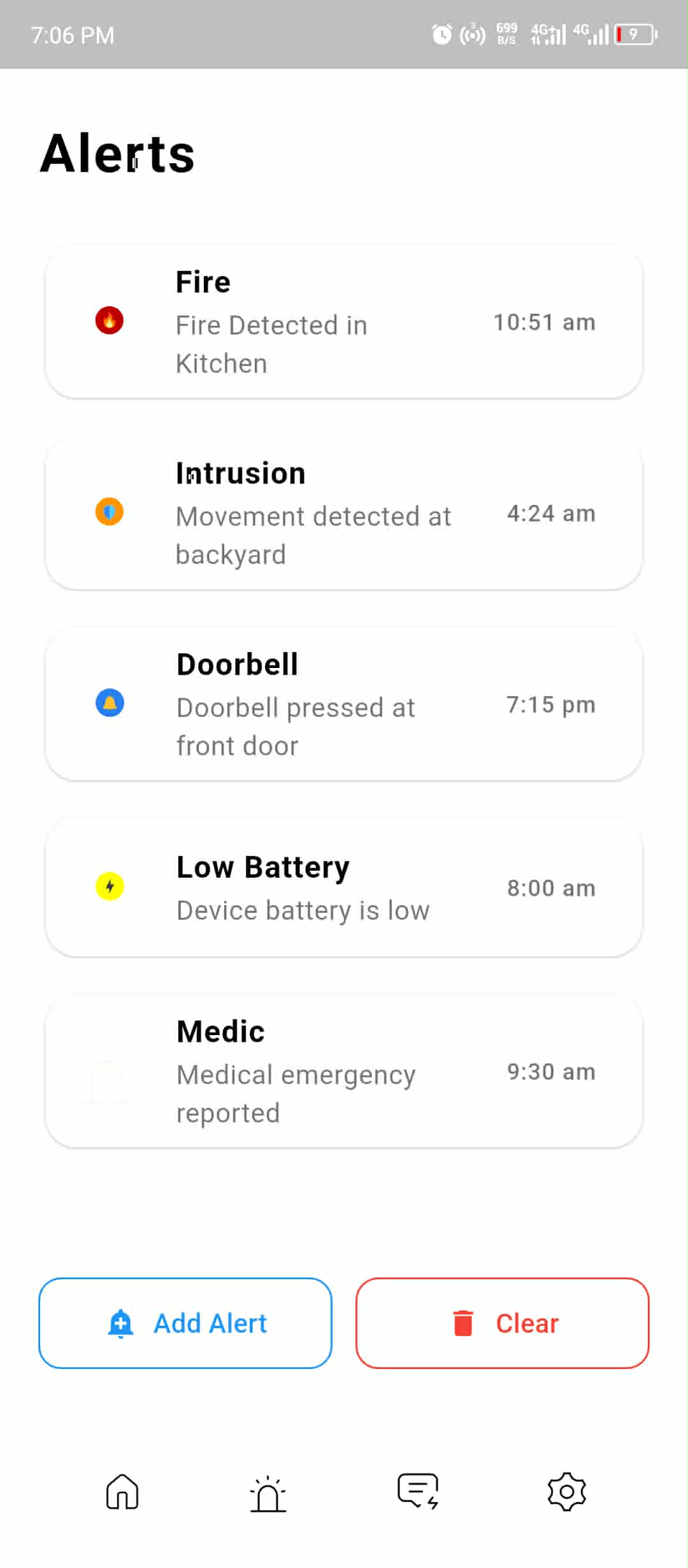 PulseSentry alert view