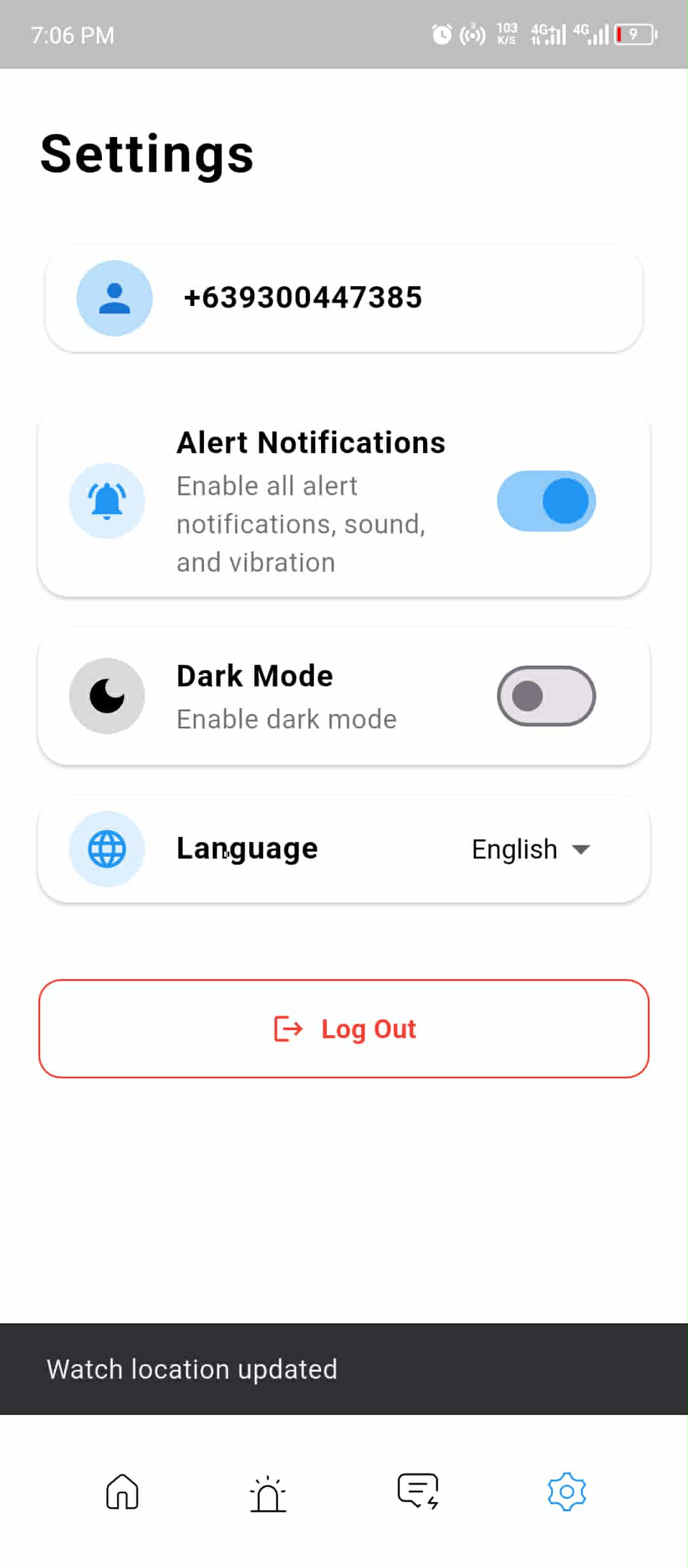 PulseSentry alert view